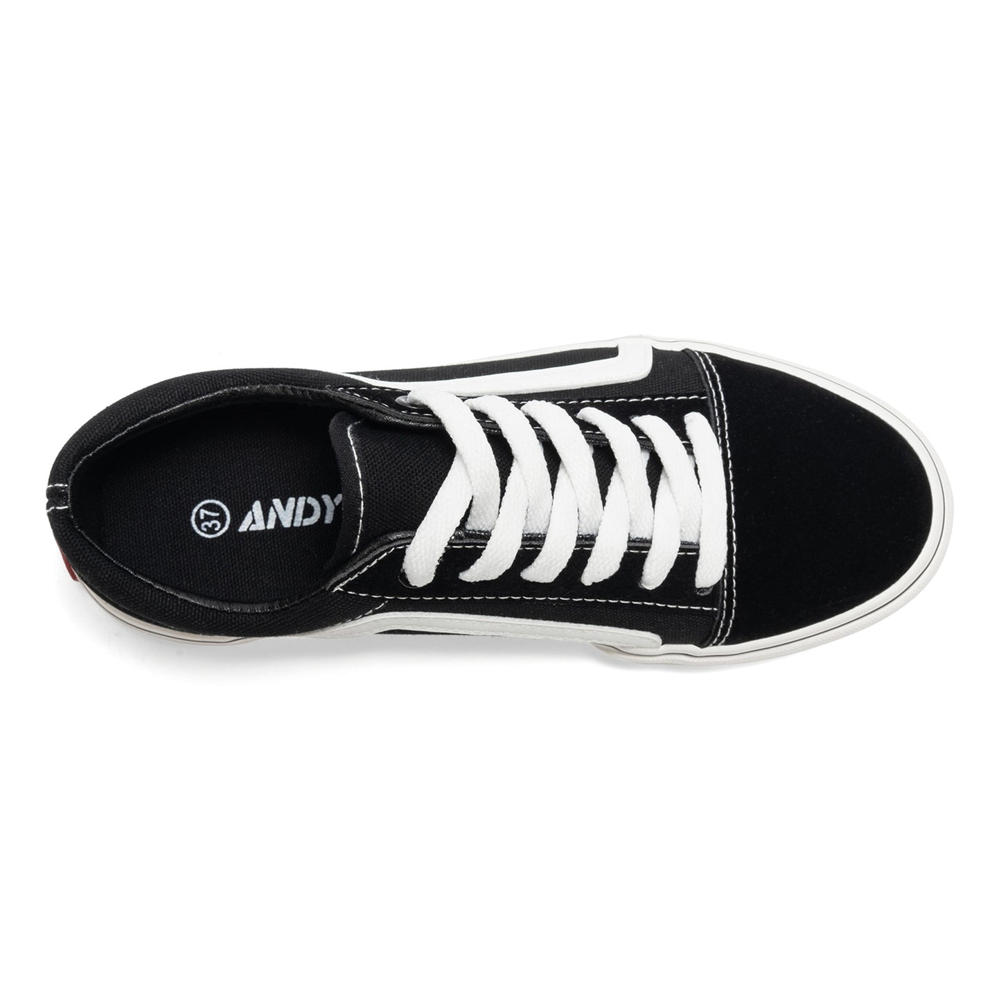 Women's Canvas Sneakers Faux Leather Low Top Casual Walking Shoes