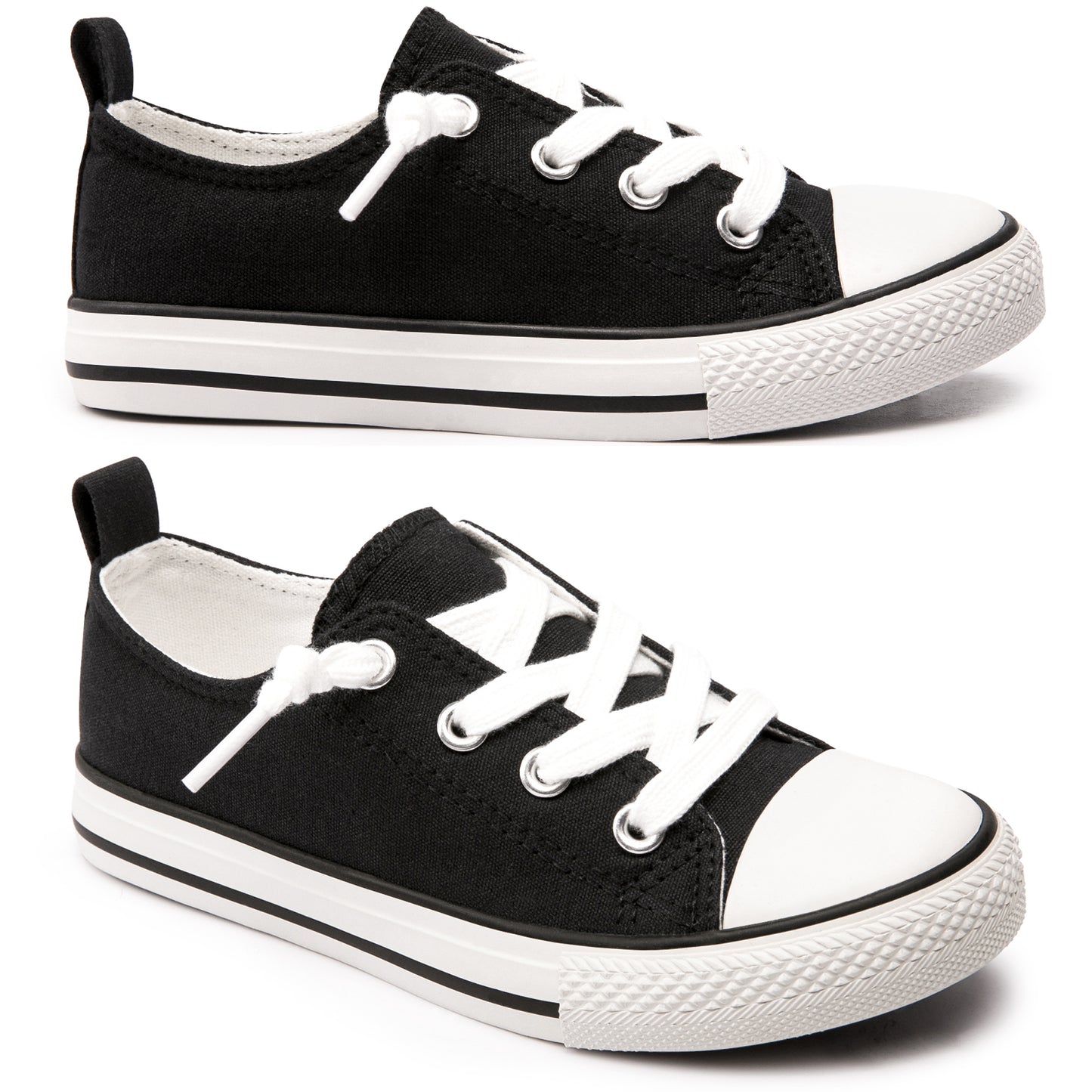 Boy Girls Low Top Canvas Shoes Casual Non-Slip Sneakers