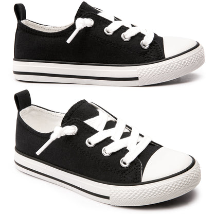 Boy Girls Low Top Canvas Shoes Casual Non-Slip Sneakers