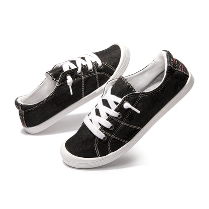 Classic Women's flat Canvas shoes - Lightweight Non-Slip Sneakers