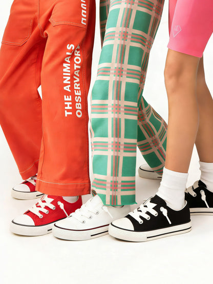 Boy Girls Slip On Canvas School Walking Shoes Casual Non-Slip Sneakers