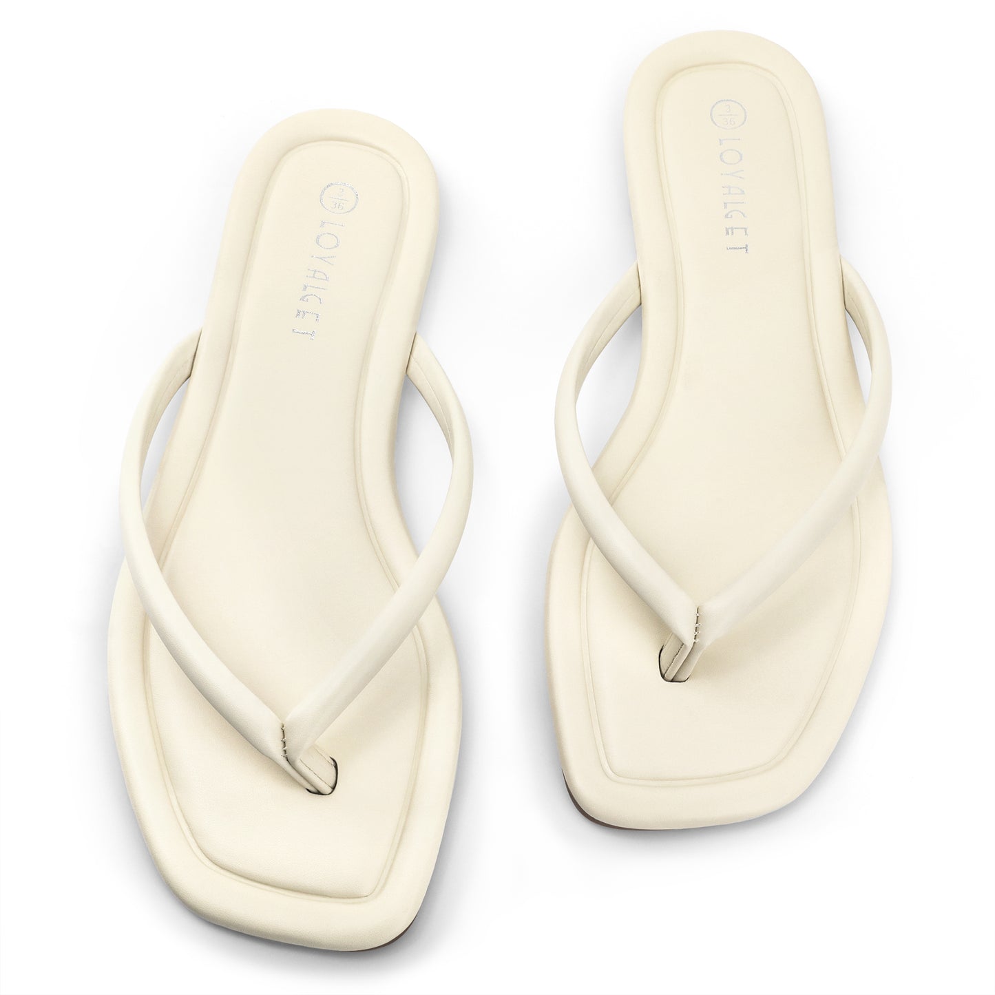 Women Square Toe Flip Flops Minimalist Summer Beach Sandals