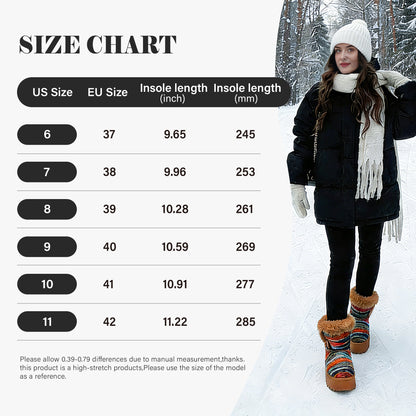 Western Inspired Women Winter Boots Warm Cozy