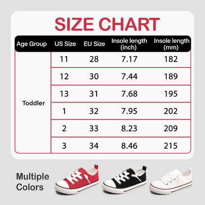 Boy Girls Low Top Canvas Shoes Casual Non-Slip Sneakers