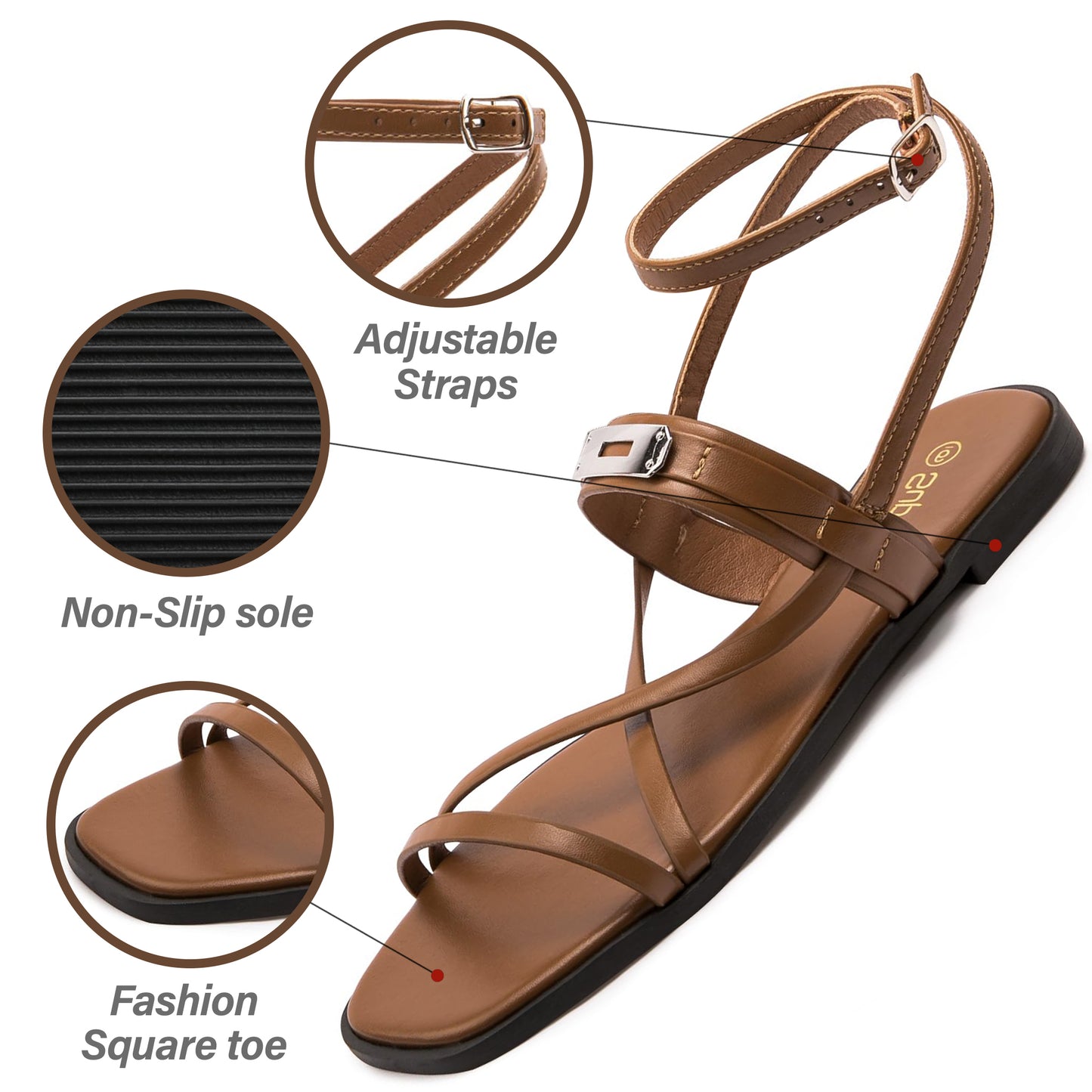 Women's Lace-Up Strappy Flat Sandals Ankle Tie Gladiator