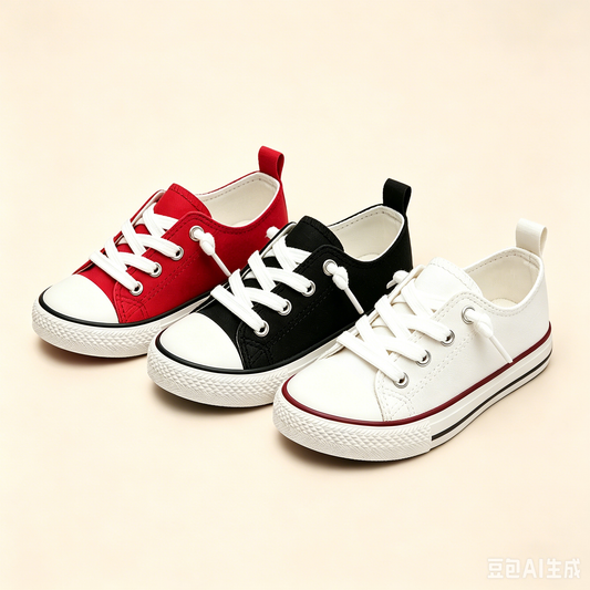 Boy Girls Low Top Canvas Shoes Casual Non-Slip Sneakers