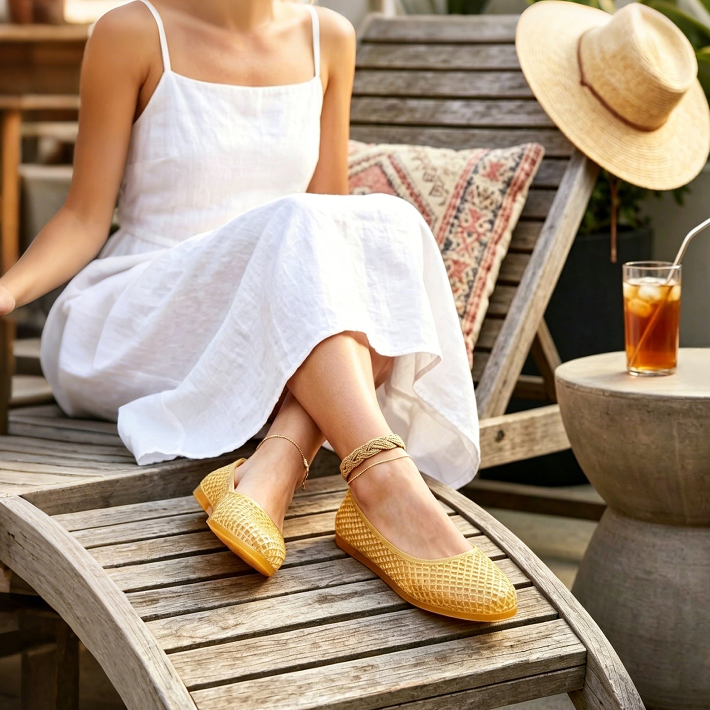 Women’s Jelly Mesh Ballet Flats – Breathable Clear PVC Slip-On Sandals | Lightweight Water-Friendly Summer Shoes