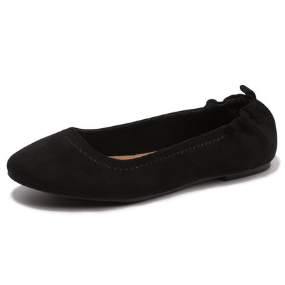 Women suede Ballet Flats Comfortable Slip-On Shoes
