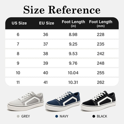 Women's Canvas Sneakers Faux Leather Low Top Casual Walking Shoes