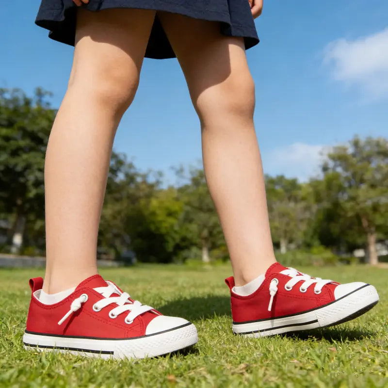 Boy Girls Slip On Canvas School Walking Shoes Casual Non-Slip Sneakers