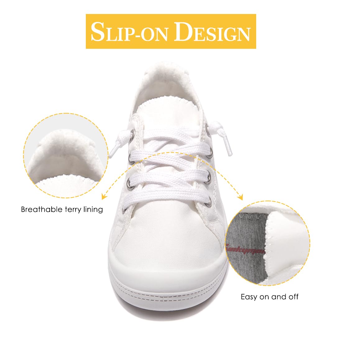 Classic Women's flat Canvas shoes - Lightweight Non-Slip Sneakers