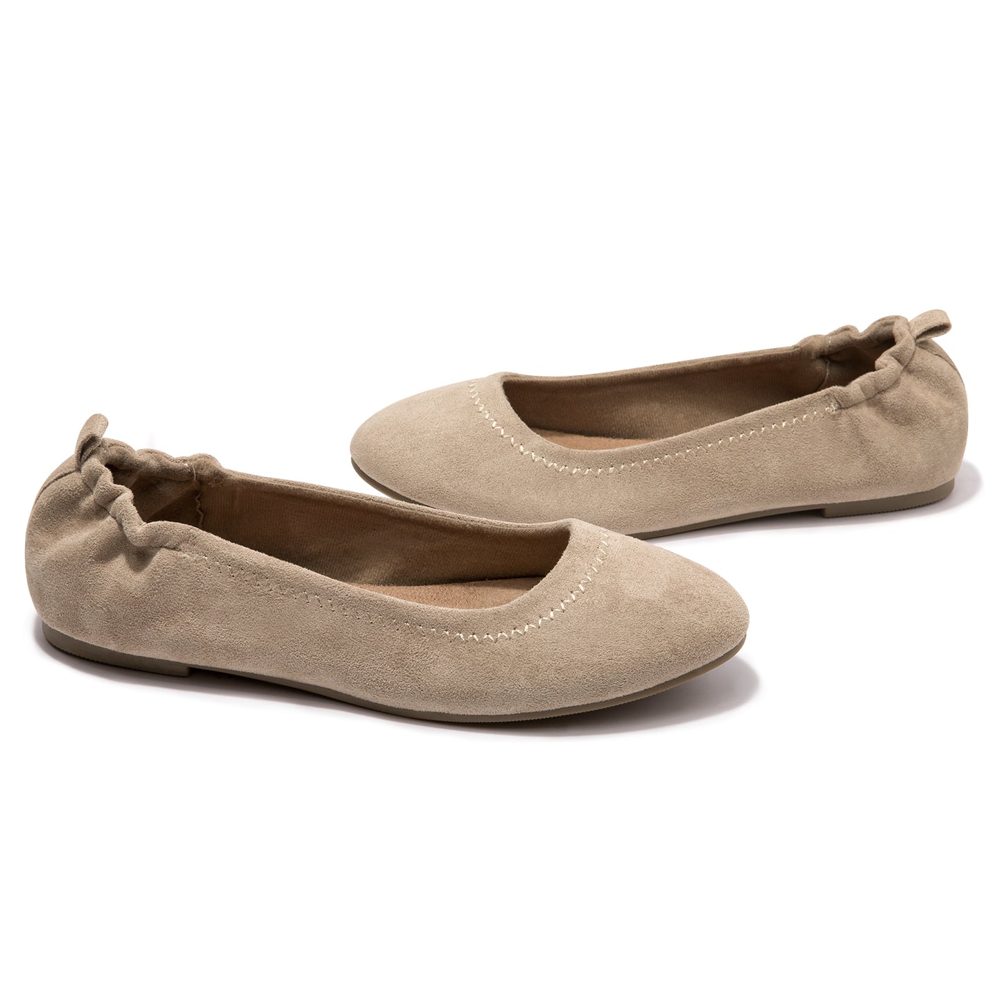 Women suede Ballet Flats Comfortable Slip-On Shoes