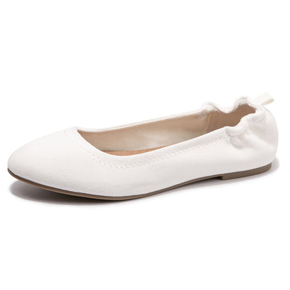 Women suede Ballet Flats Comfortable Slip-On Shoes